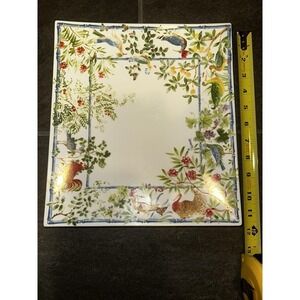 Rare GIEN France‎ Villa Medicis Bird Platter 11.5"